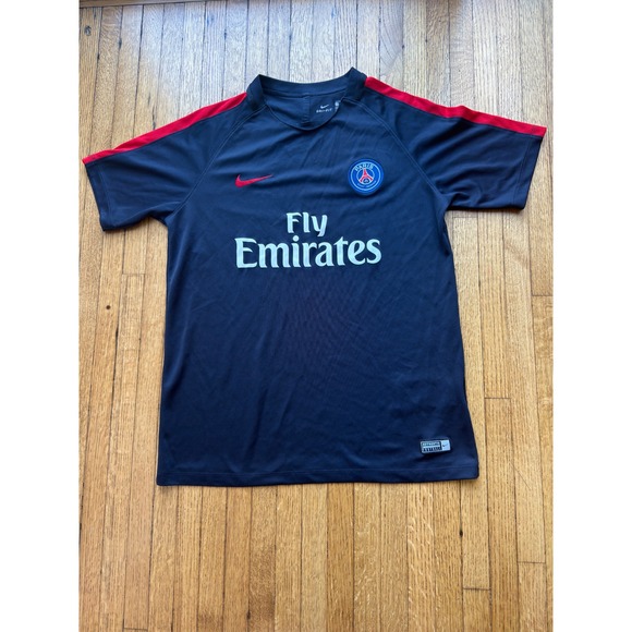 Nike PSG Paris Saint-Germain Jersey Youth XL Navy Blue Fly Emirates Dri-FIT - Picture 2 of 6